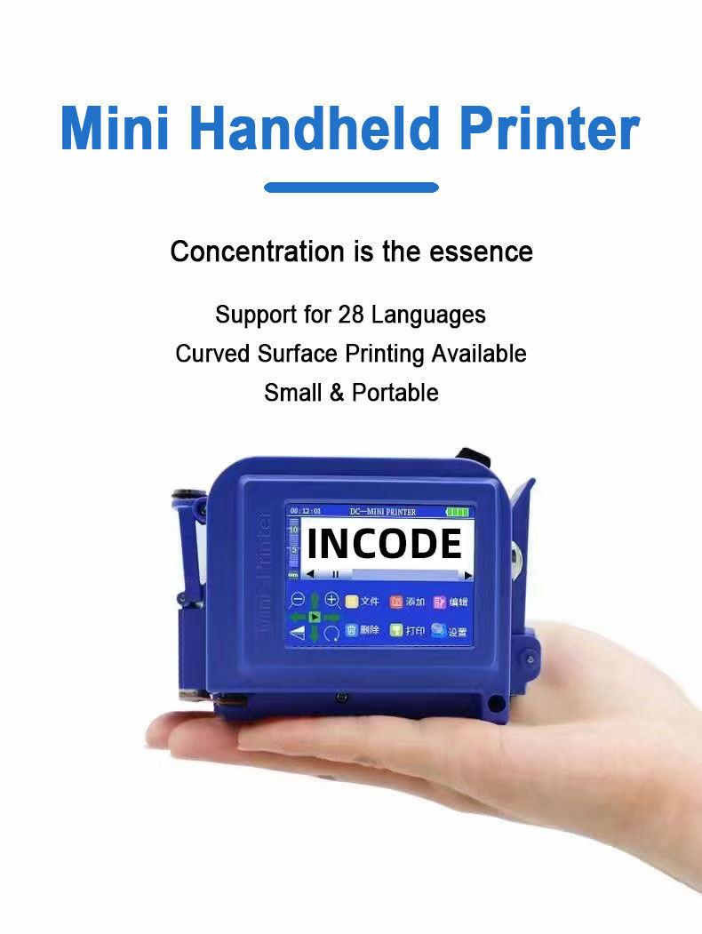 4.3 Inch Touch Screen Mini Editing Portable Handheld Inkjet Printer for On-Screen Printing Requirements